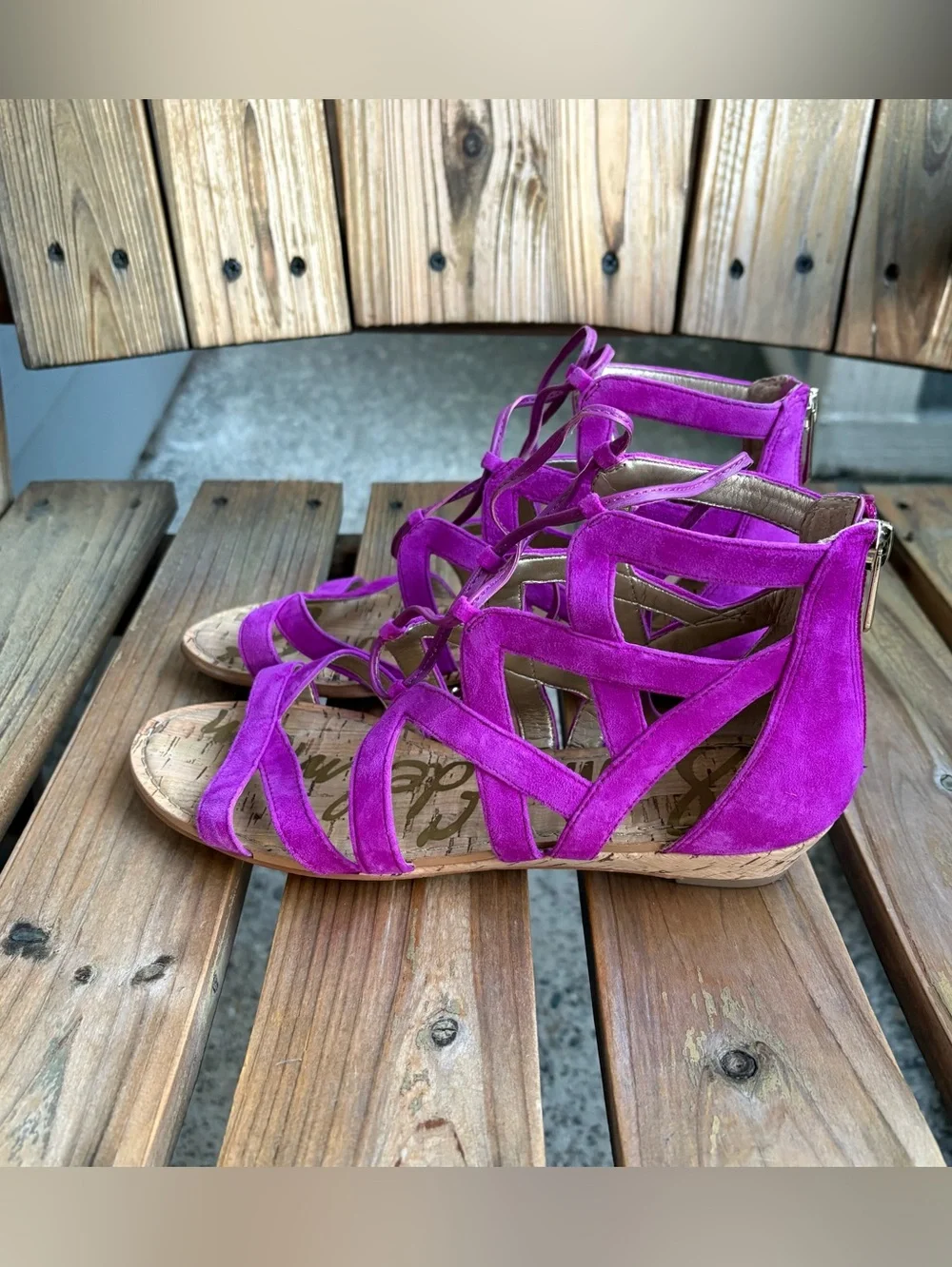 Sam Edelman Dawson Fuchsia Gladiator Sandal Size 7